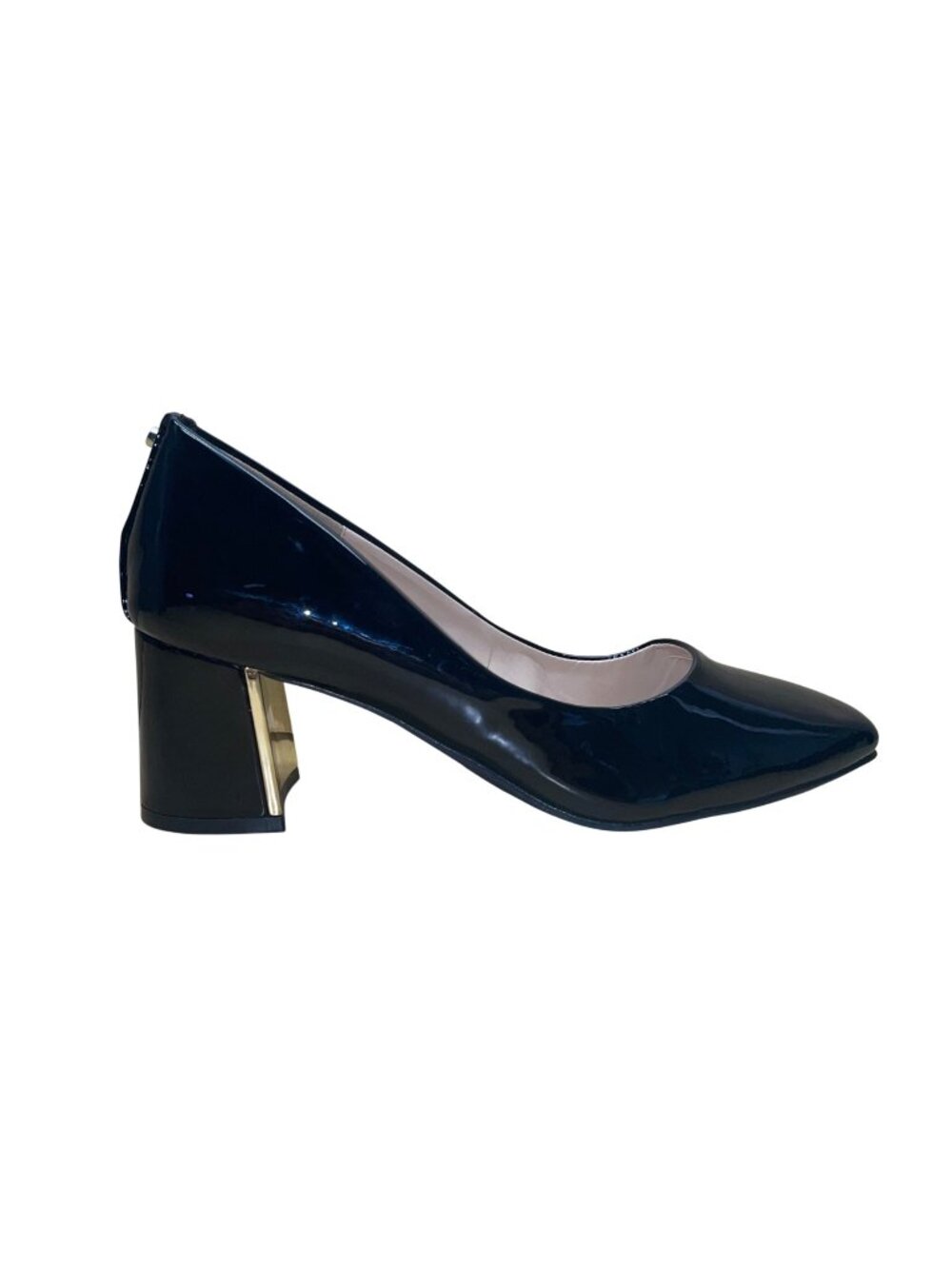 Jones New York Women’s Black Patent Low Block Heel Audley Pumps Size 8.5M